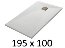 Brodzik 195x100 cm, Å¼ywica, wyjÄtkowo pÅaski, z moÅ¼liwoÅciÄ krojenia, TECNIK 100x195